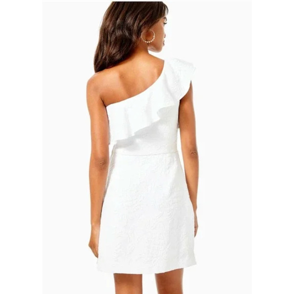 Lilly Pulitzer Resort Pineapple Jacquard WHITE KIPTON ROMPER DRESS - 10 - Picture 2 of 4